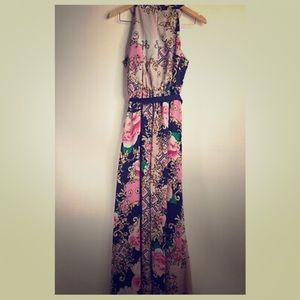 NYC floral maxi dress